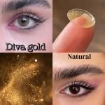 لنز ویکتوریا دیوا گلد، ترکیب رنگ عسلی و طلایی برای ظاهری خاص