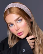 لنز رنگی آماندا آلموند بلو Almond blue با رنگ آبی طبیعی