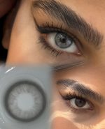 لنز آماندا آلموند گری با رگه‌های طبیعی و رنگ طوسی