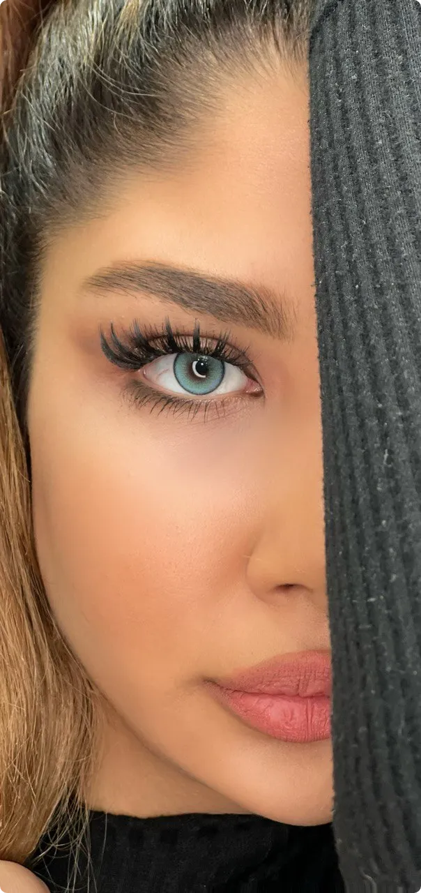 لنز آماندا دایموند بلو با رنگ سبز آبی Diamond Blue