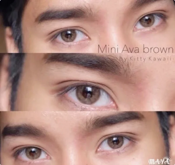 نمای نزدیک لنز چشم مینی آوا براون Mini Ava Brown