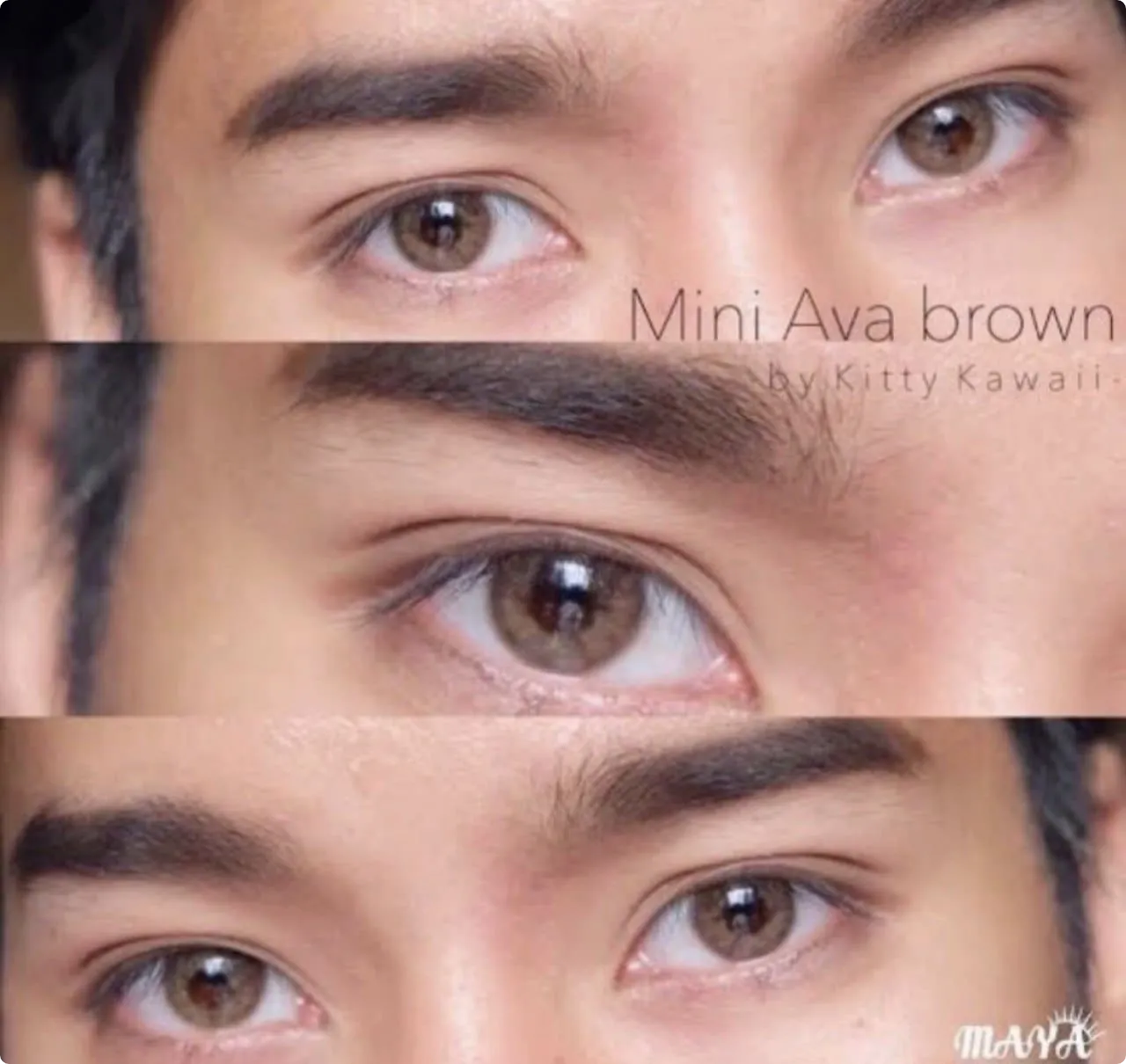 نمای نزدیک لنز چشم مینی آوا براون Mini Ava Brown